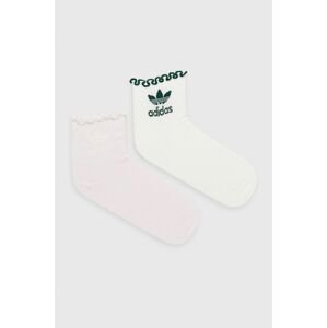Ponožky adidas Originals (2-pack) H62037 dámské, růžová barva