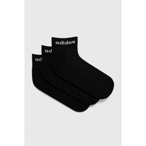 Ponožky adidas (3-pack) dámské, černá barva
