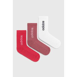 Ponožky adidas (3-pack) dámské, fialová barva