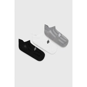 Ponožky 4F (3-pack) dámské, šedá barva