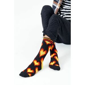 Happy Socks - Ponožky Burning Heart Thin Crew