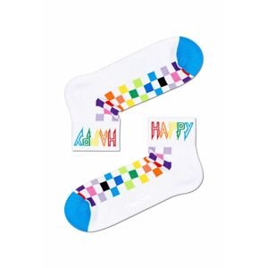 Happy Socks - Ponožky Rainbow Check 1/4 Crew