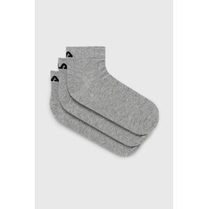 Ponožky Fila (3-pack) pánské, šedá barva
