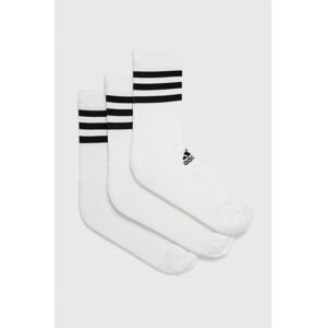 Ponožky adidas (3-pack) DZ9346 pánské, bílá barva