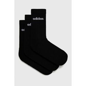 Ponožky adidas (3-pack) pánské, černá barva