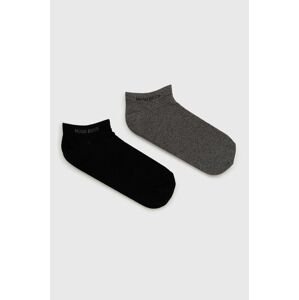 Ponožky Boss (2-pack) pánské, šedá barva