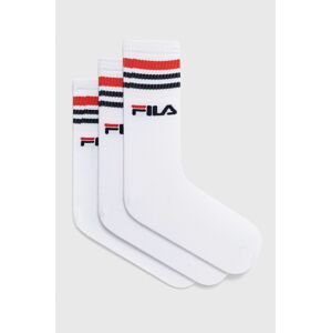 Ponožky Fila (3-pack) bílá barva