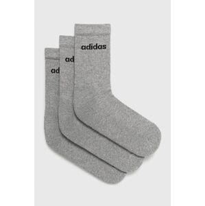 Ponožky adidas (3-pack) šedá barva