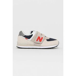 Dětské boty New Balance PV574SJ2 šedá barva