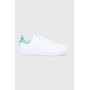 Boty adidas Originals Stan Smith H05055 bílá barva, na plochém podpatku