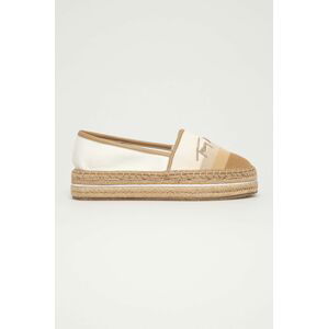 Espadrilky Tommy Hilfiger krémová barva