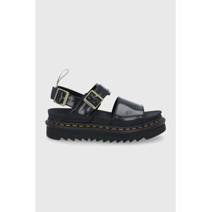 Sandály Dr. Martens Vegan Voss dámské, černá barva, na platformě, DM26803001