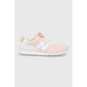 Boty New Balance WL996CPA průhledná barva, na plochém podpatku