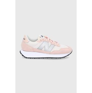 Boty New Balance WS237CA růžová barva, na plochém podpatku