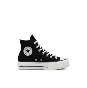 Kecky Converse Chuck Taylor All-Star Hi Platform Black White dámské, černá barva, 560845C
