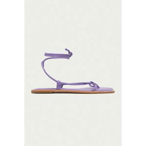Kožené sandály Aldo dámské, fialová barva