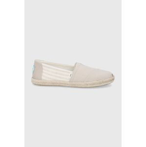 Espadrilky Toms University Stripes krémová barva