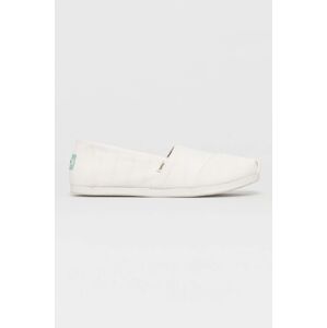 Espadrilky Toms bílá barva