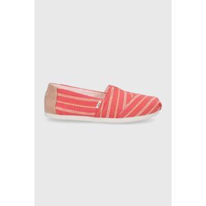 Espadrilky Toms Alpargata červená barva