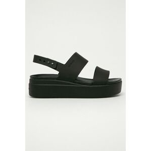 Sandály Crocs Brooklyn Low Wedge dámské, černá barva, 206453