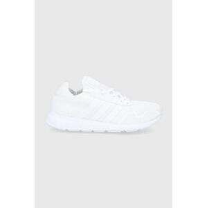 Boty adidas Originals SWIFT RUN X FY2117.D bílá barva, na plochém podpatku