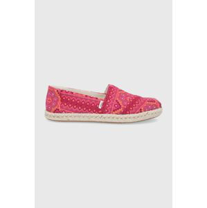 Espadrilky Toms Alpargata Rope fialová barva