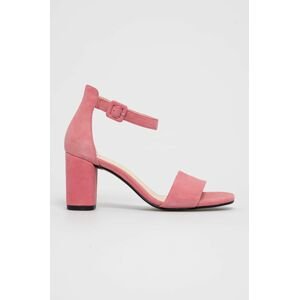 Semišové sandály Vagabond Penny růžová barva