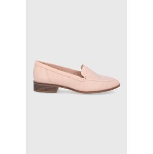 Mokasíny Aldo Gililiaflex dámské, růžová barva, na plochém podpatku