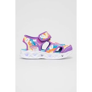 Dětské sandály Skechers fialová barva