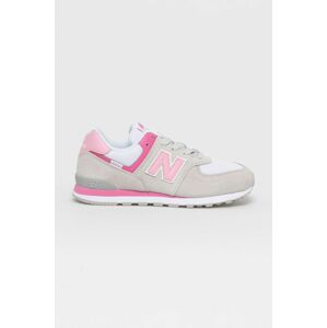 Dětské boty New Balance GC574SA2 šedá barva