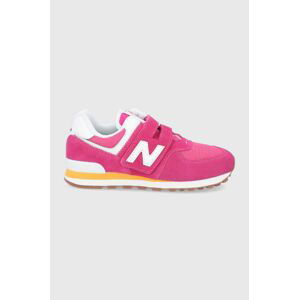 New Balance - Dětské kožené boty PV574HP2