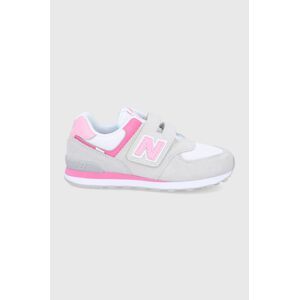 Dětské boty New Balance PV574SA2 šedá barva