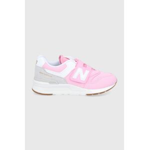 Dětské boty New Balance růžová barva