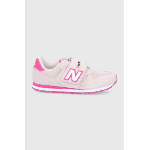 Dětské boty New Balance YV373SPW růžová barva