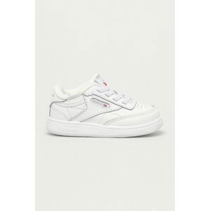 Dětské kožené boty Reebok Classic FZ2095 bílá barva