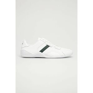 Kožené boty Lacoste bílá barva