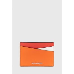 Kožená peněženka Karl Lagerfeld dámská, červená barva
