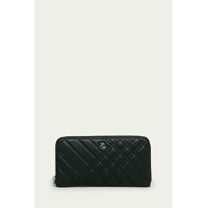 Kožená peněženka Lauren Ralph Lauren dámská, tmavomodrá barva
