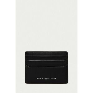 Kožená peněženka Tommy Hilfiger pánská, černá barva