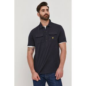 Polo tričko Lyle & Scott pánské, tmavomodrá barva, hladké