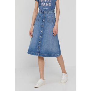 Džínová sukně Pepe Jeans midi, áčková