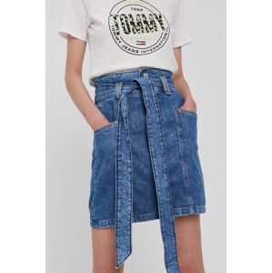 Džínová sukně Tommy Jeans mini, áčková