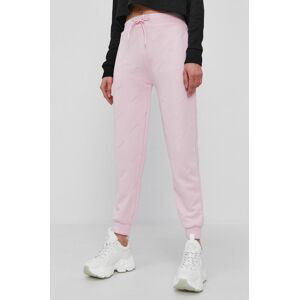 Kalhoty Guess dámské, růžová barva, hladké