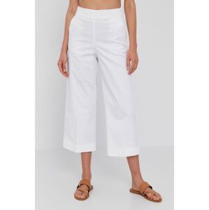Kalhoty MAX&Co. dámské, bílá barva, široké, high waist
