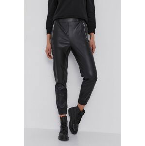 Kalhoty Karl Lagerfeld dámské, černá barva, jogger, high waist