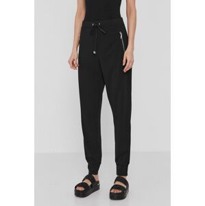 Kalhoty Dkny dámské, černá barva, jogger, medium waist
