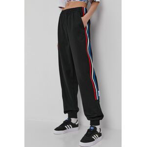 Kalhoty adidas Originals GN2951 dámské, černá barva, s potiskem