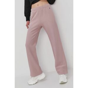 Kalhoty Champion 113370 dámské, růžová barva, hladké