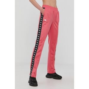 Kalhoty Kappa dámské, růžová barva, s aplikací