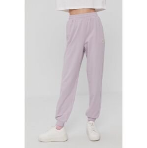 Kalhoty Fila dámské, fialová barva, hladké